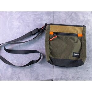 Flowfold Muse 2L Crossbody Bag Olive Green Tan X-Pac Sailcloth Made in USA